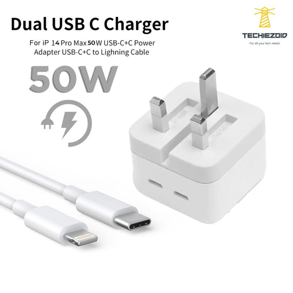 iPhone 14 Pro 50W Fast Charger PD (Dual Port)
